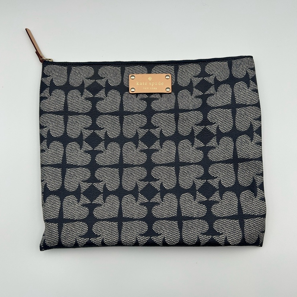 Kate Spade Midnight Ace of Spades Bag Organizer/Makeup Clutch